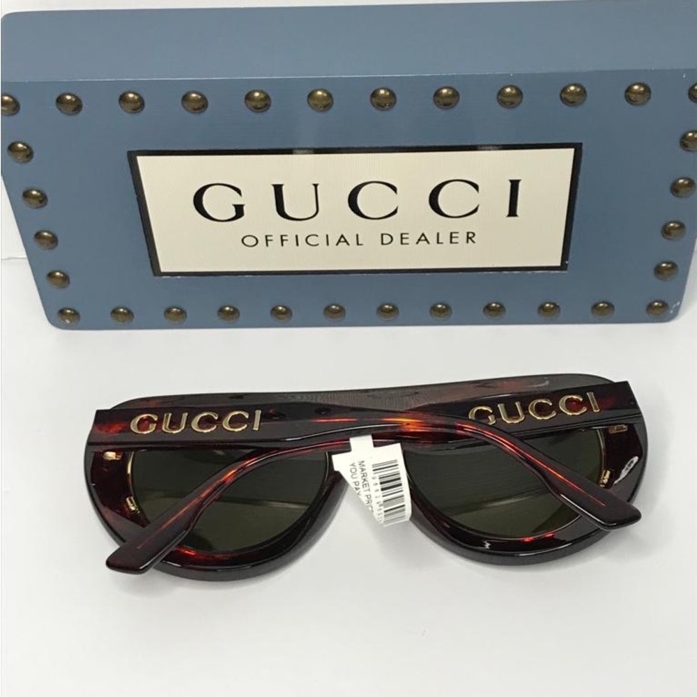 New Authentic 💯- Gucci Eyewear GG1152S 002 tortoiseshell pilot-frame sun… - Picture 11 of 16